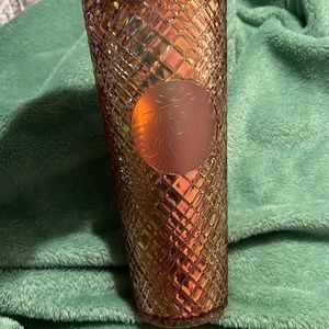 NEW Starbucks Holiday 2021 Jeweled Tumbler Rose Gold Cold Cup, 16oz or 24oz